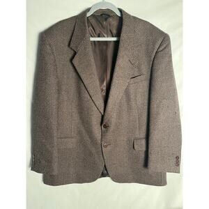 Biella International Collection Wool Blazer Men’s XL 48R Brown Suit Jacket